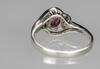 A Ruby and Diamond Mounted White Gold Ring Ring Size: 6 - 5
