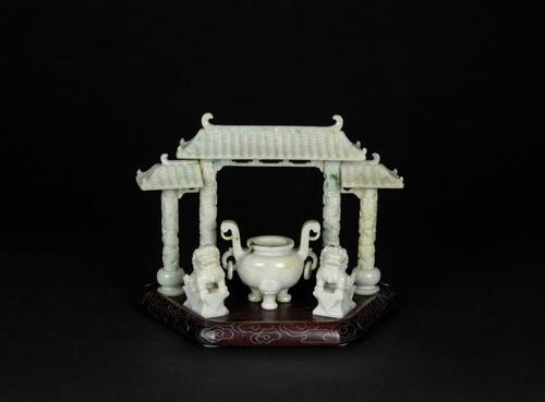 20th Century- A Set Of Jadeite Temple Ornament