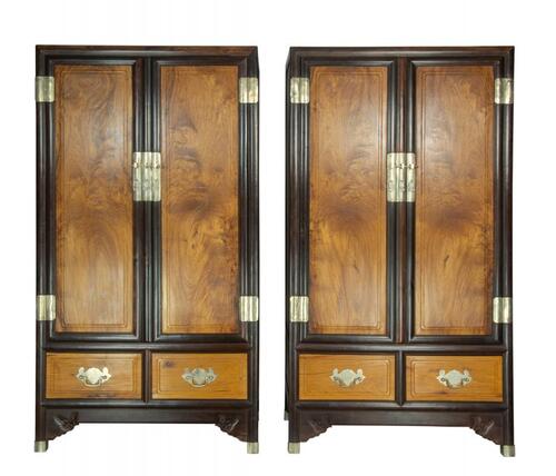 A Pair of Beautiful Zitan Cabinets