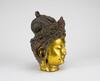 Qing - A Gold Laquer Bronze Buddha Head - 2