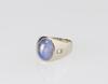 A Sapphire Mounted White Gold Diamond Ring - 4