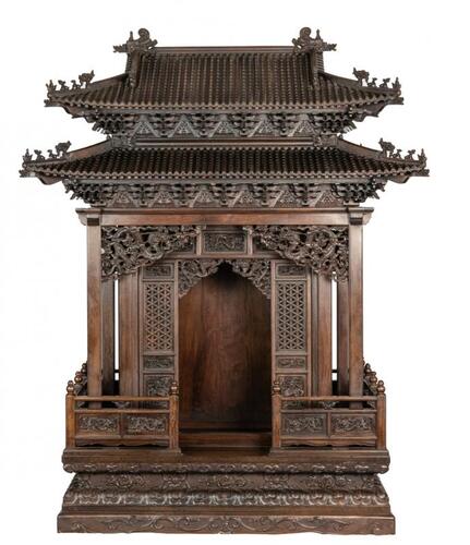 Wu Bing Liang(B.1953)A Zitan Carved Imperial Palace