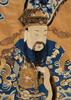 Late Qing- A Large Embroidered Silk and Gilt- Thread Fu,Lu,Shou Panel, - 9