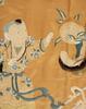 Late Qing- A Large Embroidered Silk and Gilt- Thread Fu,Lu,Shou Panel, - 10