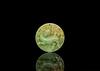 A Jadeite Carved Qilin and Lotus Circular Pendant - 6