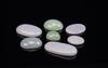 Four Lavander Jadite And Three Green Jadeite Cabochon - 4