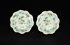 Late Qing/Republic-A Pair Of Green Ground Famille-Glaze Flowers Dishes - 3