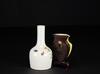 Republic- A Yallow Ground Famiile Glaze Wall Vase (Woodstand) and Famille- Glaze Vase (2ps) - 2