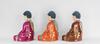 Early 20th Century-A Of Three Famille- Glazed Sambo Buddha - 4
