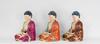 Early 20th Century-A Of Three Famille- Glazed Sambo Buddha - 5