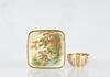 Japanese:Gilt And Famille Glazed Tea Bowl And Dish (with Mark) 2ps