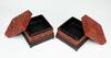 Qing-A Pair Of Cinnabar Lacquer'Litchi' Squar Cover Boxes,with wood stand - 5
