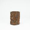 Qing-A Bamboo Carved Horse Brush Pot - 2