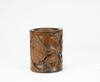 Qing-A Bamboo Carved Horse Brush Pot - 3