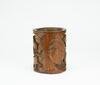 Qing-A Bamboo Carved Horse Brush Pot - 4