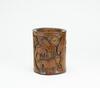 Qing-A Bamboo Carved Horse Brush Pot - 5
