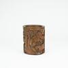 Qing-A Bamboo Carved Horse Brush Pot - 6
