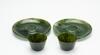 Qing - A Pair Of Spinach Jade Cup And Holder - 4