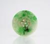 An Apple Green Jadeite Carved Circlear Pendant - 5