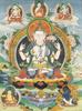 19th Century - Four Arm Quan Yin Thangka