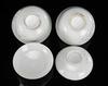 Late Qing/Republic - A Pair Of White Glazed Carved Blossom Cover Cups H: 8 cm D: 9.5 cm - 4
