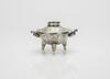 A Silver Carved Flowers Tri - Pod Cover Censer