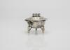 A Silver Carved Flowers Tri - Pod Cover Censer - 2