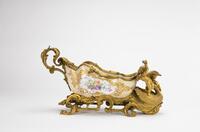 18th Cententy - A Louis XV Style Ormolu - Mounted Porcelain Sleigh - Form Center Bowl