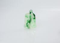 A Jadeite Carved Bamboo Pendant