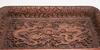 Qing - A Red Cinnabar Lacquar Carved Double Dragon Chasing Peral Tray - 4