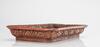 Qing - A Red Cinnabar Lacquar Carved Double Dragon Chasing Peral Tray - 6