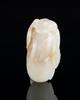 Late Qing/Republic -A White Jade Carved 'Melon' Pendant - 5