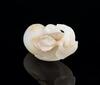 Late Qing/Republic -A White Jade Carved 'Melon' Pendant - 9