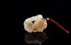 Late Qing /Republic-A White Jade Carved 'Brid And Lotus' Pendant