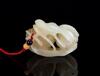 Late Qing /Republic-A White Jade Carved 'Brid And Lotus' Pendant - 4