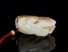 Late Qing /Republic-A White Jade Carved 'Brid And Lotus' Pendant - 6