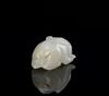 Qing - A White Jade Carved Rabbit Pendant - 2