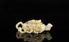 Qing - A White Jade Carved 'Pine' Teapot