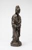 Shi Sho (Mark) - A Large Chinese Silver Inlaid Bronze Guanyin - 2