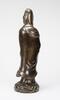 Shi Sho (Mark) - A Large Chinese Silver Inlaid Bronze Guanyin - 4