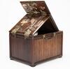 Qing - A Rose Wood Insert Gems Mirror And Make Up Box - 3