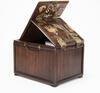Qing - A Rose Wood Insert Gems Mirror And Make Up Box - 4