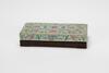Late Qing - A Teal Green Ground Famille Glazed Cover Wood Box - 2
