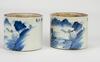 Qing Shunzhi And Of Period - A Pair Of Blue And White Small Jars - 4