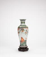 Late Qing - A Wucai 'Koi' Vase