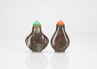 Late Qing/Republic - A Group Of Two Pebble Stone Stuff Bottles