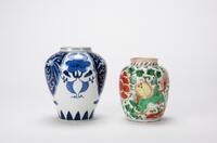 Qing - A Sancai 'Lion And Flower' Small Jar