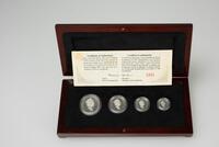 A Four 1990 Platinum Polar Bear Set Coins,