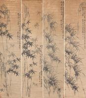 Attributed To: Zheng Zie (1693-1766) Four Hanging Scroll