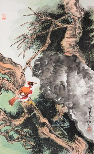 Chen Pei Qiu (1923-2020) Ink And Color On Paper,